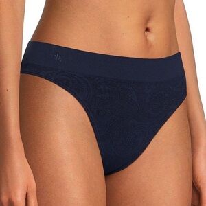 Lauren Ralph Lauren Seamless Paisley Navy Thong Panty